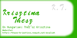 krisztina thesz business card